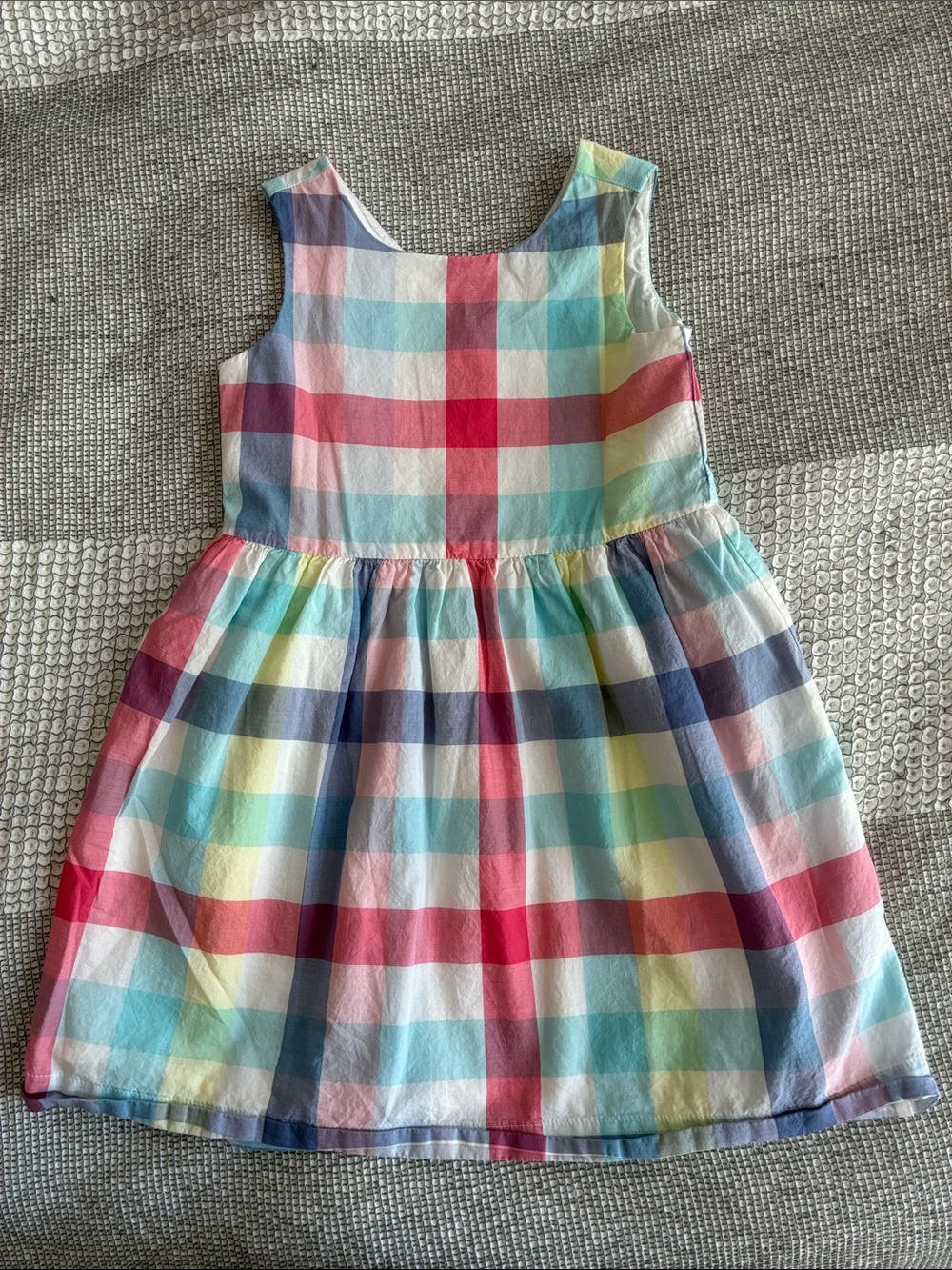 GAP Girls Plaid Multicolor Cotton Sundress